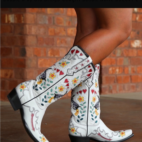 Double D Ranch, Old Gringo Bandit boot. Size 7, white vesuvio (goat) - Picture 2 of 8